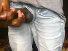 ZIPPING OUT  MY TROUSER  AND PULLING THAT MONSTER OUT