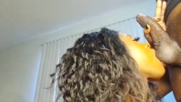 ⭐️Трахаю свою сводную сестру Ebony на полу, чтобы сперма не попала на диван💦 ее родителей