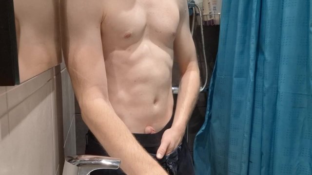 Undressing and cumming in shower again