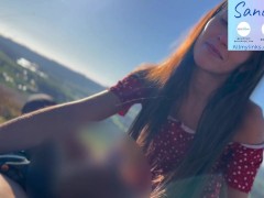 Blowjob using my feet with nylon pantyhose