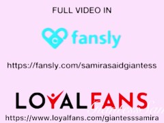 Samira swallows long gummies, puts them in her throat, sucks them, drools and swallows them