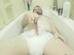 Adult Baby Diaper Sissy Slut ABDL Submissive Gives Sexy Bath Time POV Hot Tries so hard to Edge 21