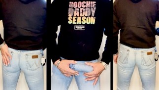 Big White Cowboy Cock Bulge in Tight Jeans—Slap My Ass and Get on Your Knees