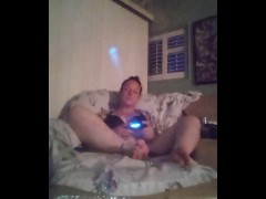 Woman Caught Filming Herself Playing Video Games In Her Black Bra and Panties By Her Roommate