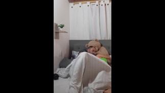 My wife masturbates her pussy in front of me until she has an orgasm