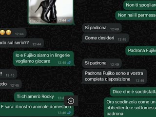 WhatsApp Conversazioni Sexy (Padrona e Amica Giapponese Dominano Il Marito) ~ Trio EP 001
