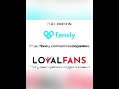 Samira throws her smelly farts at her tiny showing him her huge ass and her anus