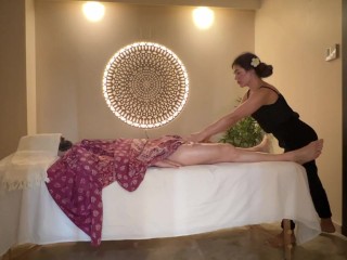 Bali massage part 1 with hot oils