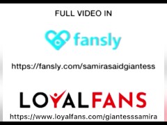 Samira is in a nightclub and suddenly starts to grow