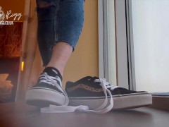 Teasing The Foot Slave - I know your dirty little secret and I'm going to use it against you
