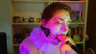Thumbnail valentine's clown gagged and wrecked - fuckmachine, face fucking, gags