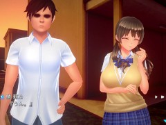 【#03夏のサカり(体験版)実況】新体操部の爆乳J○が背後からおっぱい揉みまくられて・・(３DCGエロゲ―。hentai game) 11/16