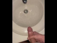 Cumshot in sink