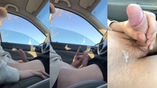 круизный парк, прикасаясь к моему члену в машине, припаркованной на улице