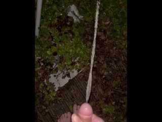 Teen Pissing Outside in Winter - you can see the heat dispersing