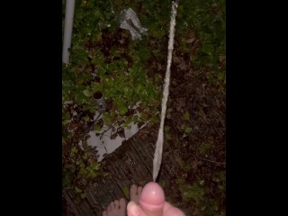Teen Pissing outside in Winter - you can see the Heat Dispersing