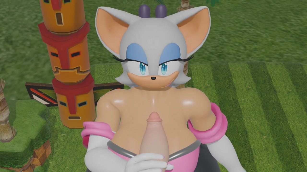 ROUGE THE BAT HANDJOB CUM (TEST ANIMATION NO SOUND)