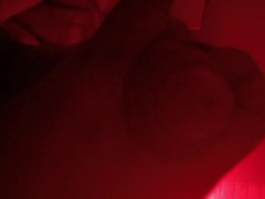 demoness Ashley Valentine jerks off her big shecock part 2