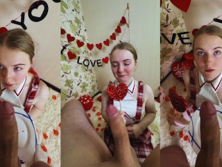 My Stepsister is Flirting with Me. she Asked me to Teach her Throat Blowjob.