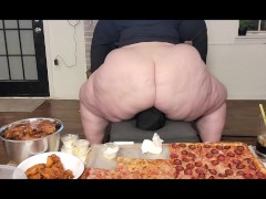 MASSIVE ASS Squashes Tied Up Slave 13/16