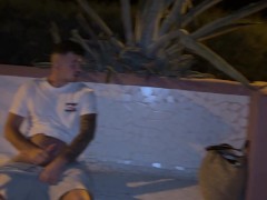 Outdoor fuck with a stranger who is not wearing underwear, passers-by interrupt us