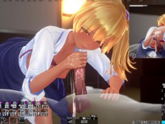 【#06夏のサカり(体験版)実況】巨乳金髪黒ギャルに色んな手コキされぶっかけ顔射精しちゃう。(３DCGエロゲ―。hentai game) 3/16