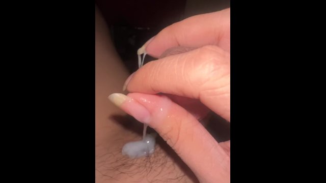 Trans Cum on her feet