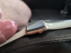 Cum on Girlfriend's Apple Watch (Wristwatch Fetish)