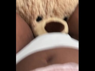 Black Babe Fucks Teddy Bear