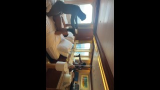 Sucking Dick OUTSIDE On CRUISE BALCONY Then Inside To Get My Ass Filled With A Huge Load!