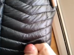 Cumshot on soft Girlfriend G.W. Black Jacket