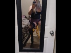 Crossdresser cumming for you