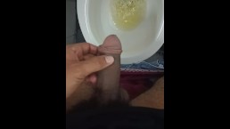 Masturbation and urination in public bathroom