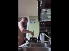 Horny, tattooed, stoned and cooking