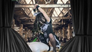 HENTAI Aibu. Ruinen. Dienstmädchen. Selbstbefriedigung während man gefesselt ist.