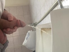 I pee in a public toilet
