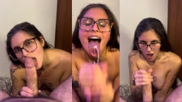 她婊子脸上的巨大射精