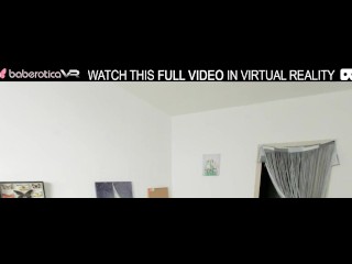 Solo Cute Blonde Angel Jolie Moans while using a Dildo,in VR.