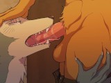 |Yaoi| LouisxLegoshi - Deep Face Fucking in the dressing room | BEASTARS |