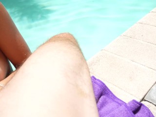 My Perverted Step Bro Nutted on me in the Pool....