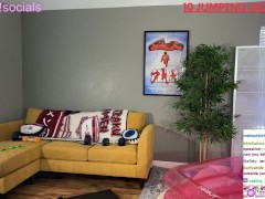 Live streamer banned for oiled up showing tits flashing on twitch - stream fails reuploaded footage