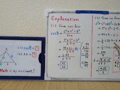 cosB and AD.[JapanMath]