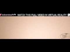 Solo blonde babe Angel Piaff is posing and teasing,in VR.