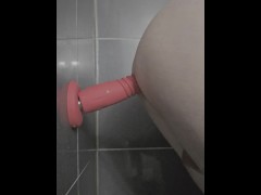 Bent Over Fucking My Vibrating Thrusting Dildo In The Shower