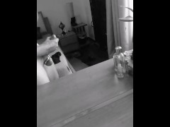 Stroking my trobbing cock