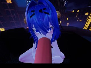 VRChat - Slutty girl welcomes daddy after his return