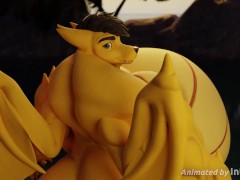 Beach Hyper Muscle Growth Animation