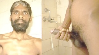 Rajesh Playboy 993 Masturbating Big Cock and Cumming in the Bathroom. Huge Cumshot Big Cum Load