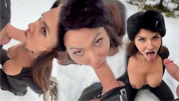 Little Slut Gives A Sloppy Blowjob And Takes A Big CumShot On Her Face