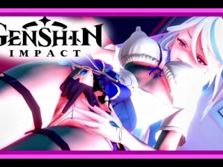 Genshin Impact - Фурина в школьной форме удивляет тебя
